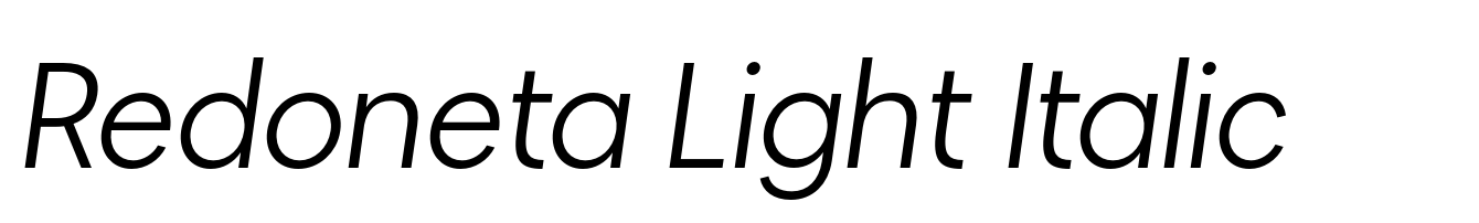 Redoneta Light Italic